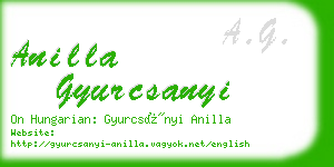 anilla gyurcsanyi business card
